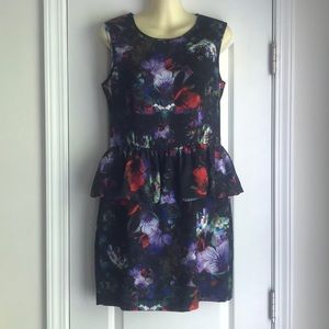 H&M floral peplum dress
